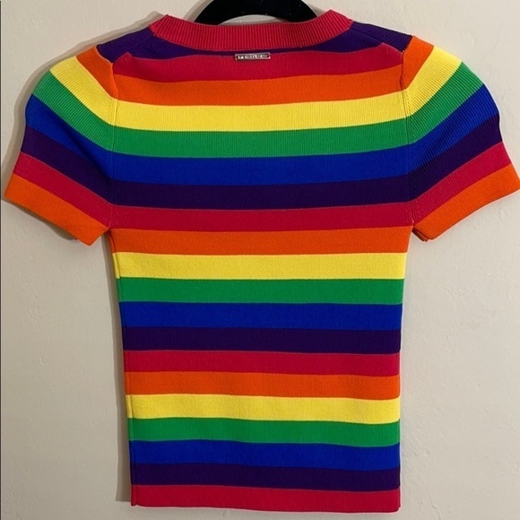 Michael Kors 🌈 Rainbow knit top XXS - Picture 9 of 11